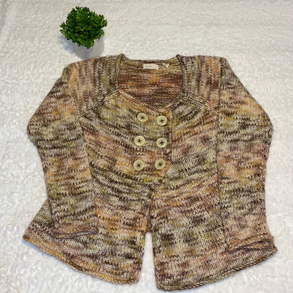 Anthropologie|Sleeping On Snow Marled Wool Cardigan